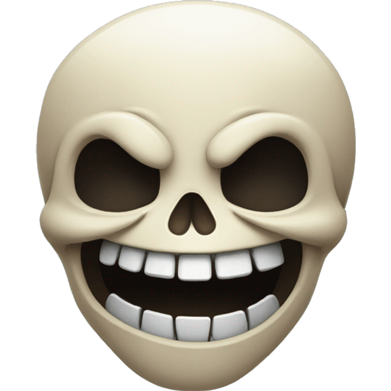 Skull laughing scary emoji