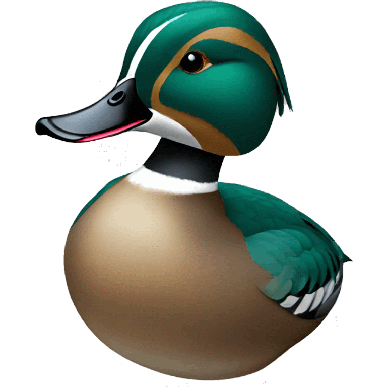 Male green wing teal duck emoji