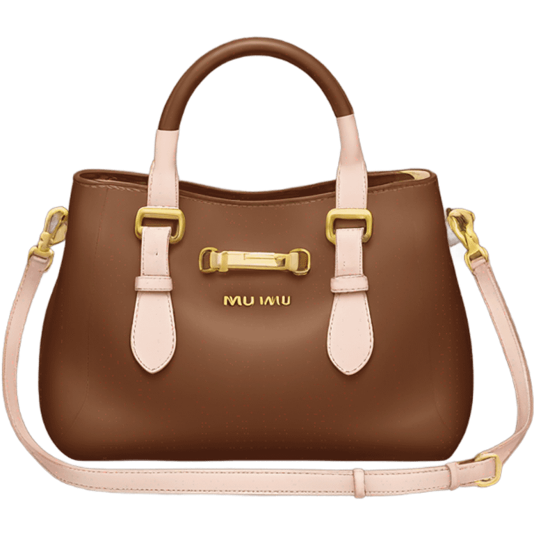 Miu miu brown purse ￼ emoji