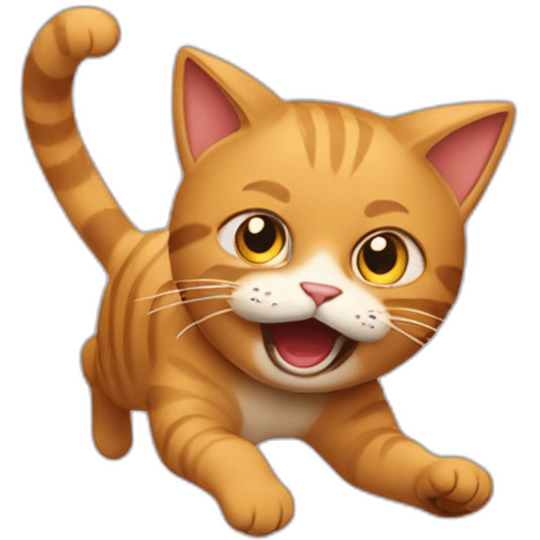 CAT RUNNING CRAZY emoji