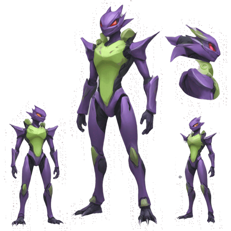 genji-genesect-raptor-dragonkin-scalie-sona-Fakémon-hybrid full body emoji