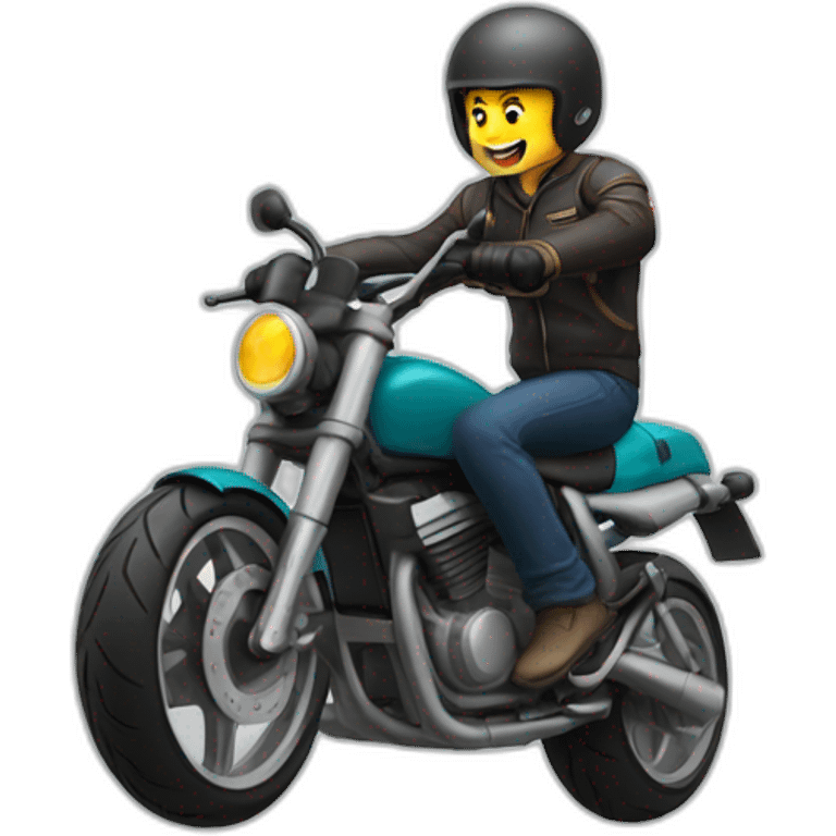 motorcycle wheelie emoji