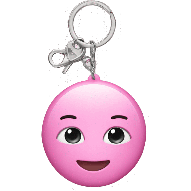 keychain with pink charms emoji