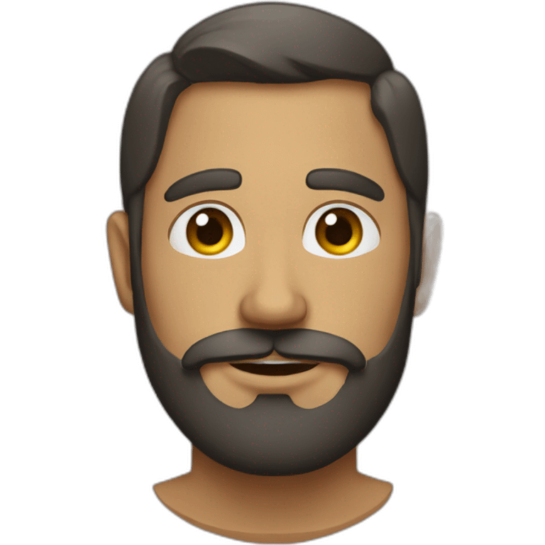 calvo con barba emoji