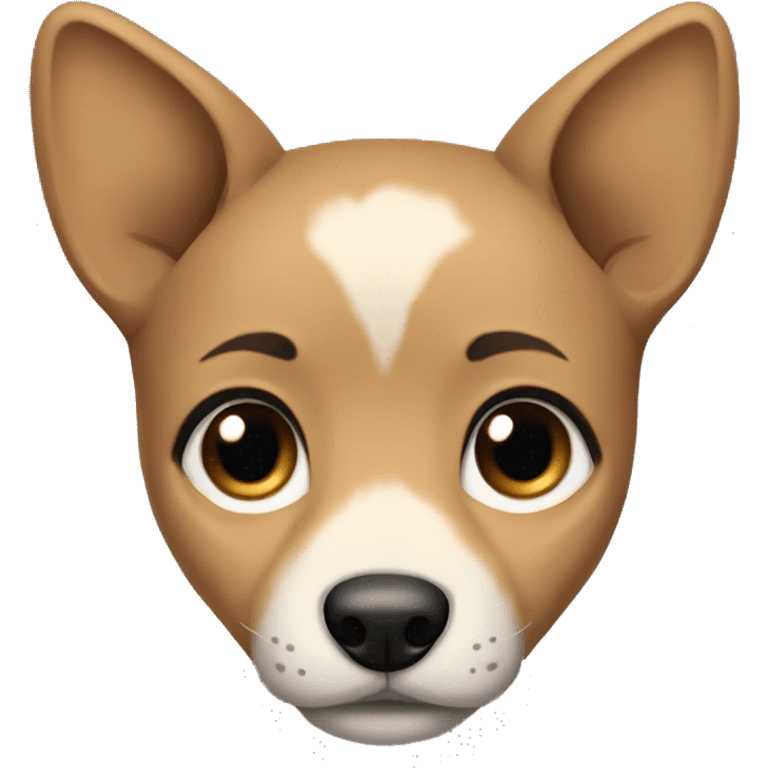 4 short legs a light brown puppy-like wolf with black ears emoji