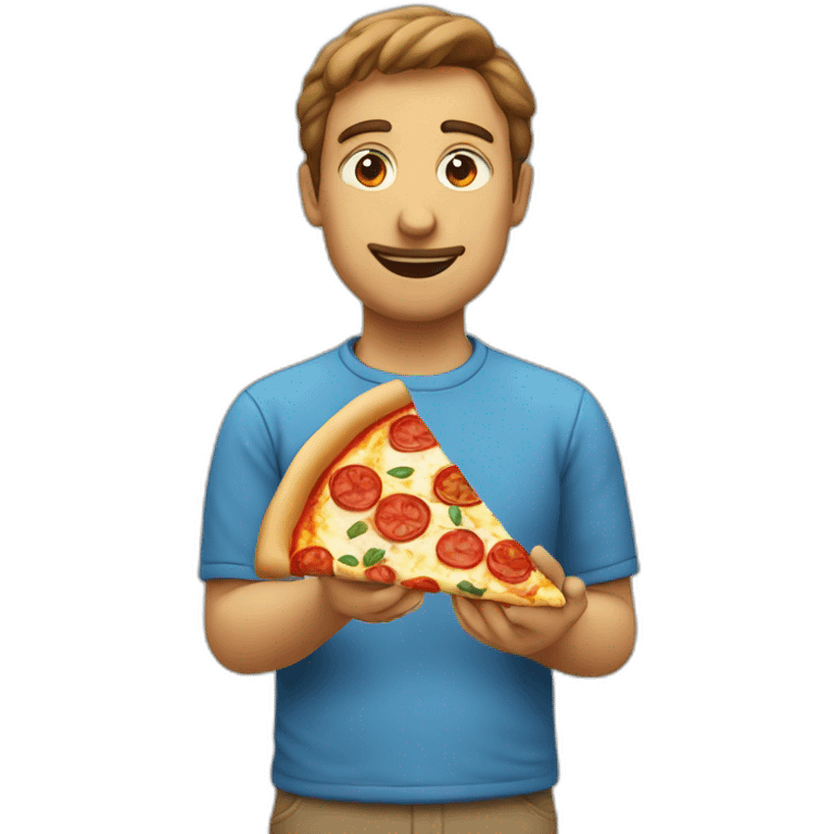 italian eating pizza emoji