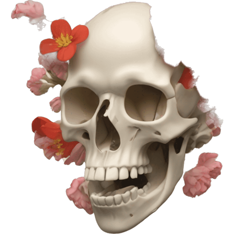 Anatomical hart with flowers emoji