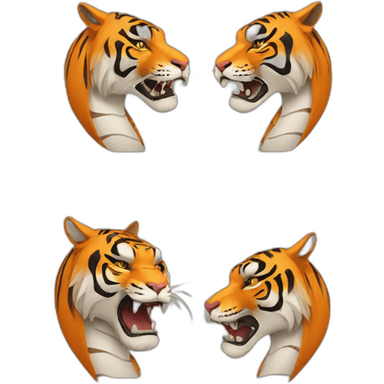 tiger vs dragon emoji