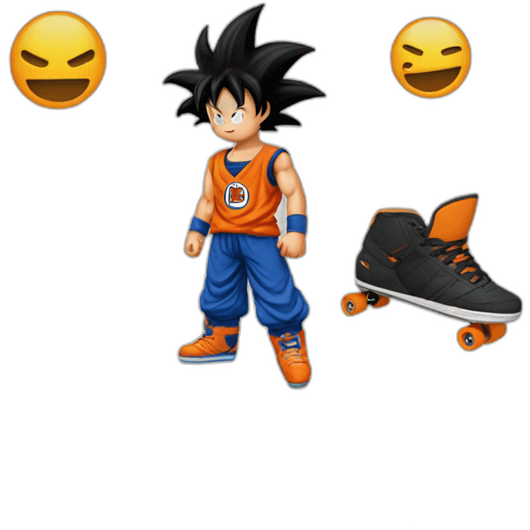 Goku qui fait du skate emoji