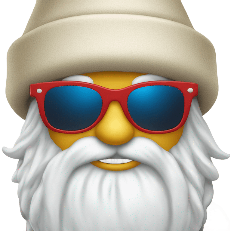 Christmas gnome on sunglasses  emoji