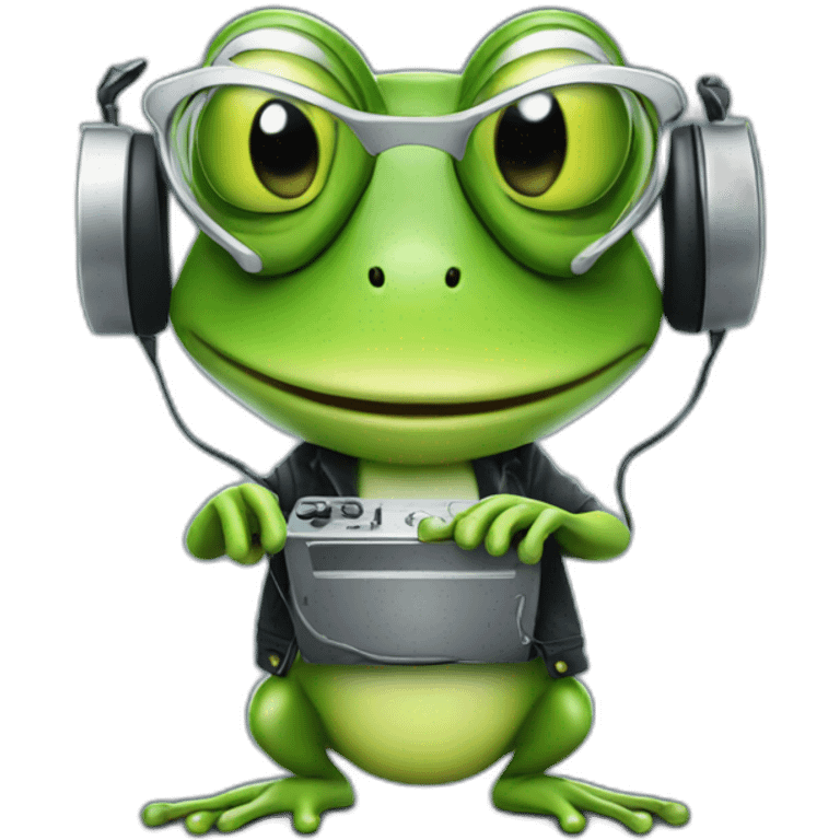 Dj frog emoji