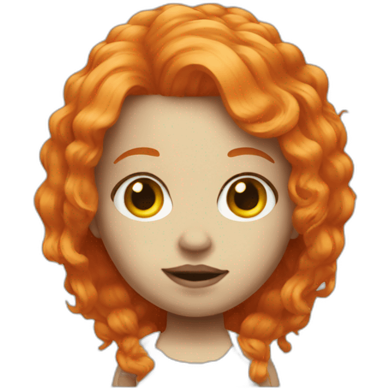 orange hair creepy doll emoji