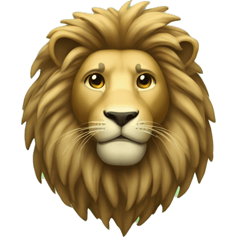 An lion with money on mo emoji