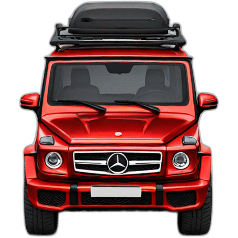 Mercedes Gwagon red colour side view emoji