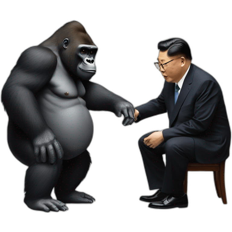 Gorilla meeting Kim yong un emoji