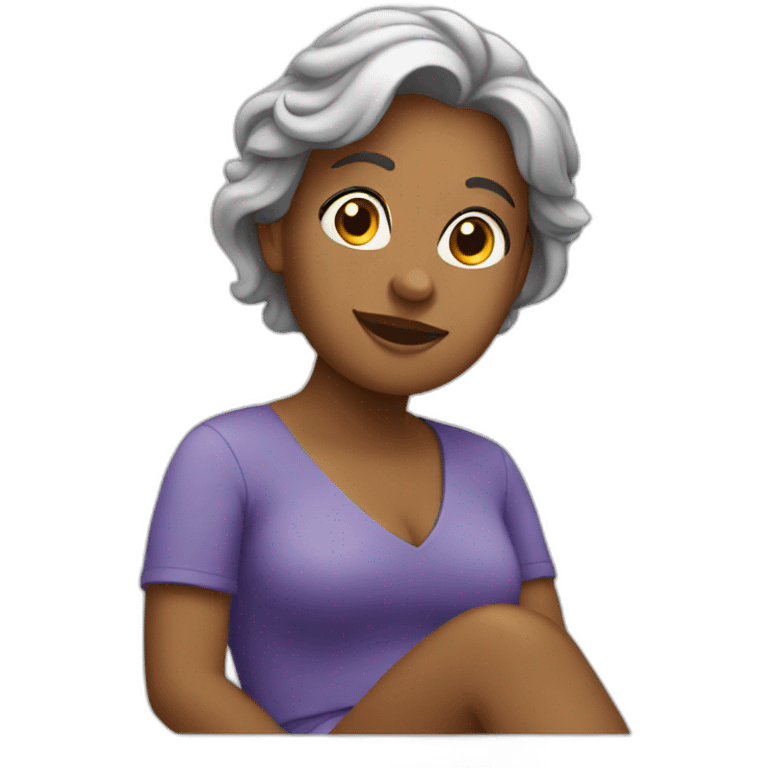 lady sitting emoji