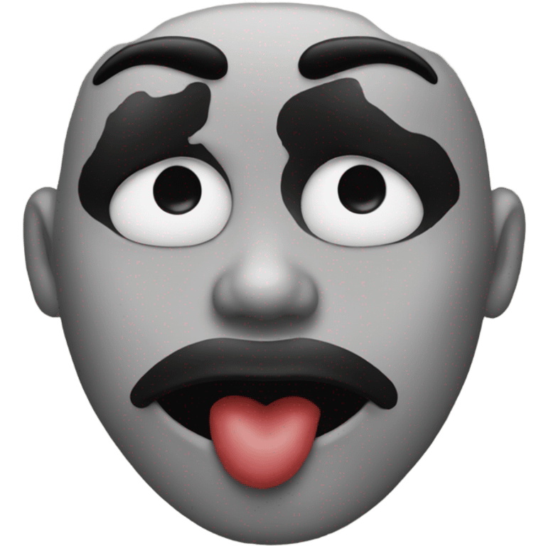 Black kiss mark emoji