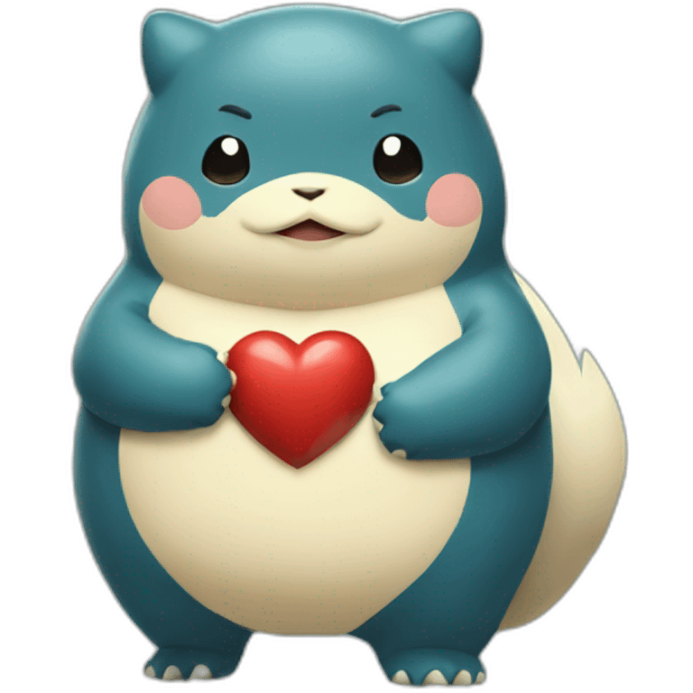 snorlax holding a heart emoji