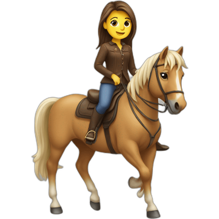 Fille sur cheval emoji