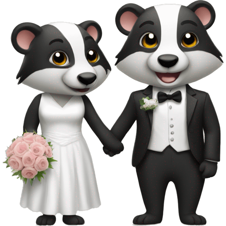 Badgers getting married emoji