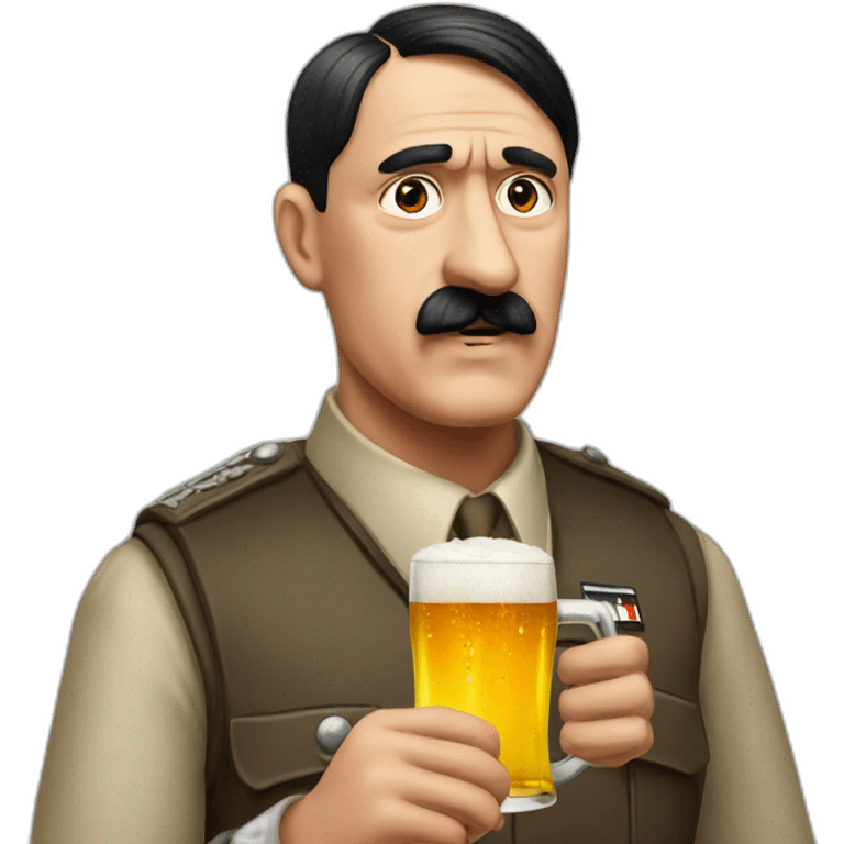 Hitler drink beer emoji