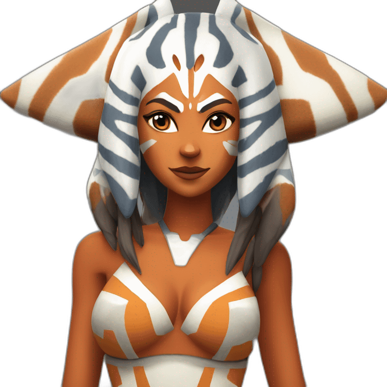 Sexy Ahsoka Tano (portrait, front facing) bikini (small horns) (clone wars season 7) emoji