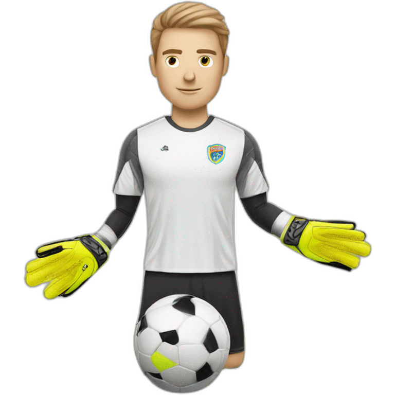 white man play goalkeeper emoji