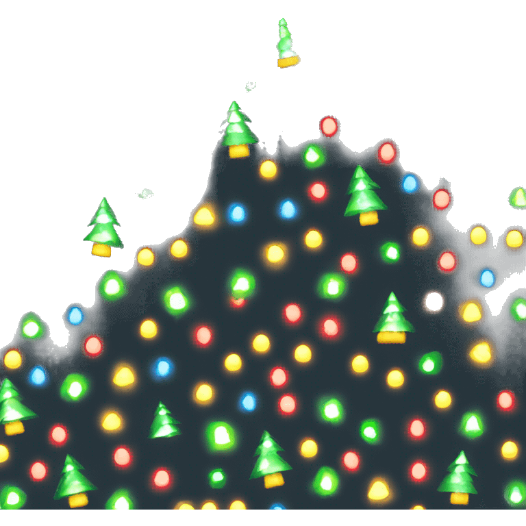 Christmas tree with colorful lights emoji