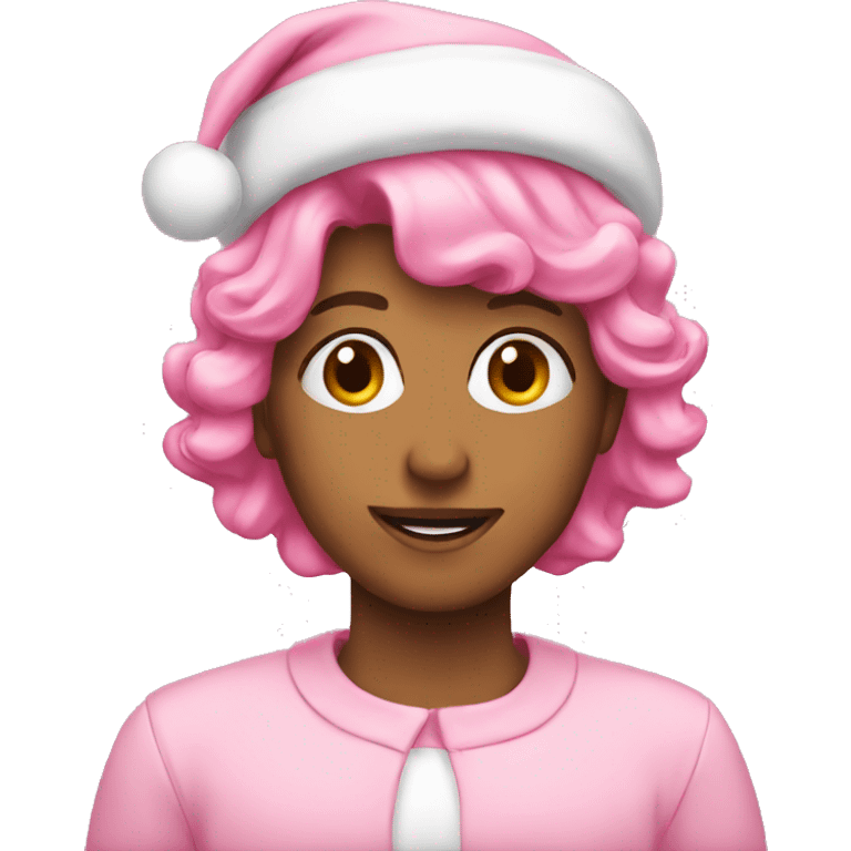 Pink Christmas emoji