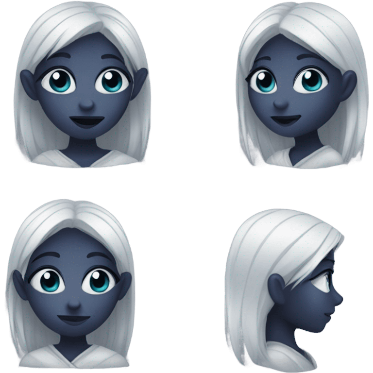 Drow a girl with glass  emoji