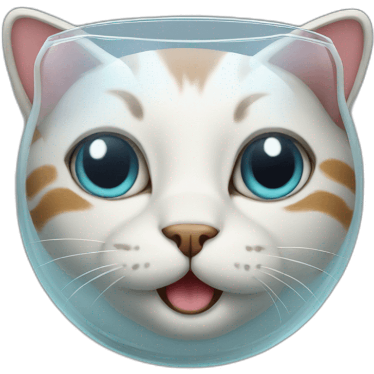 cat in glass emoji