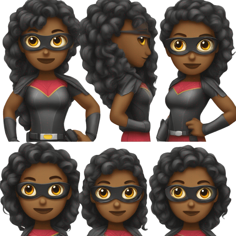 coder superhero black woman emoji