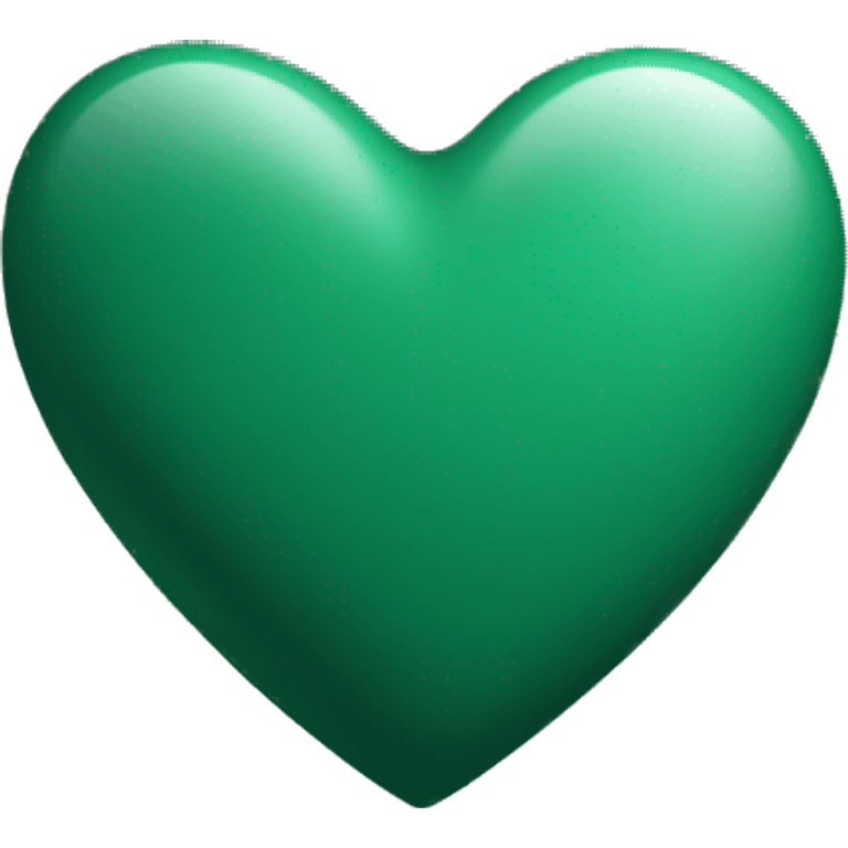 Dark green love heart  emoji