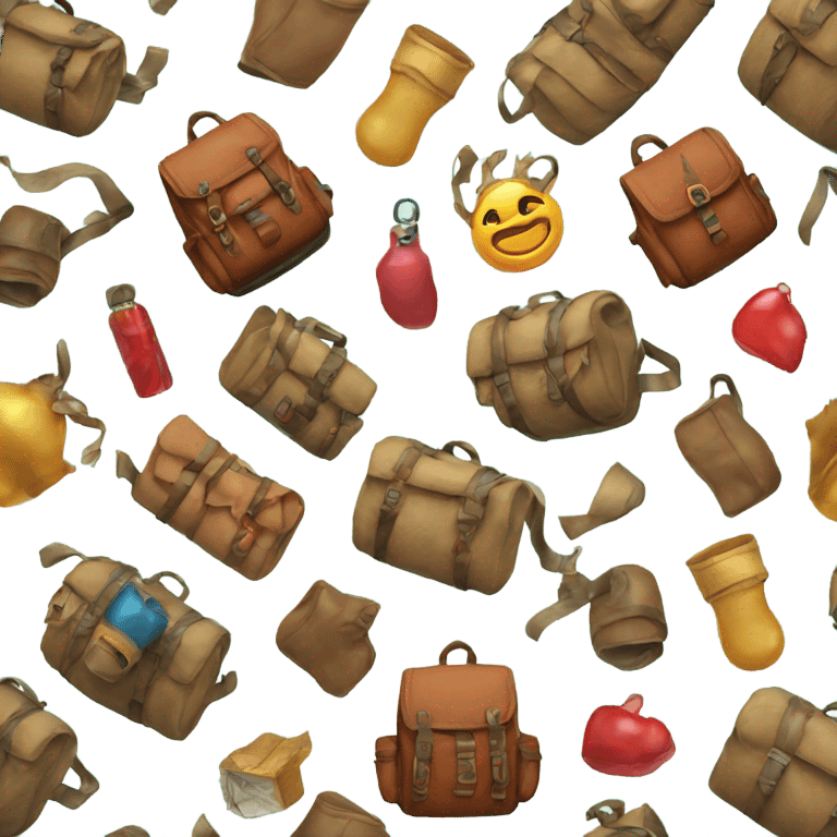 backpack for adventure decored for christmas emoji