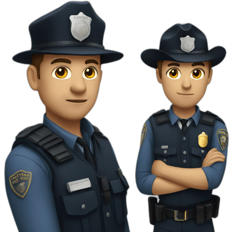 Police and robber emoji