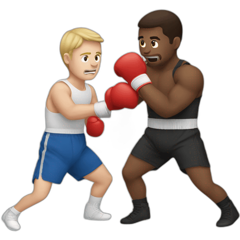 2 white people boxing emoji