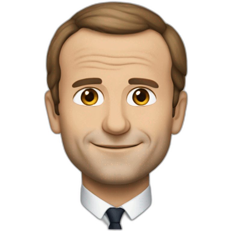 Macron avec un doigt d’honneur emoji