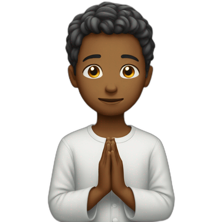 Boy praying  emoji