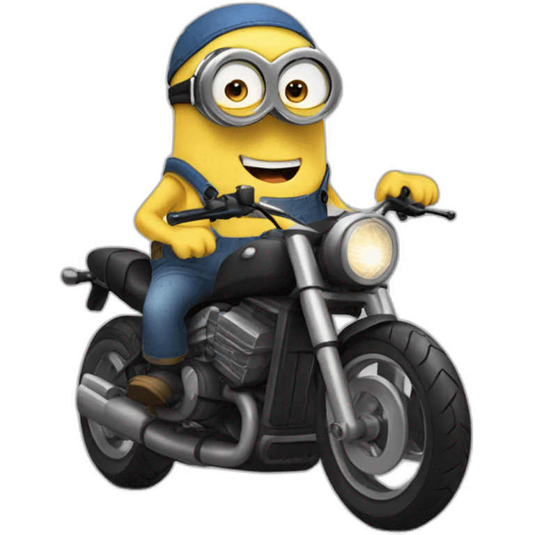 Minion kevin on motobike emoji