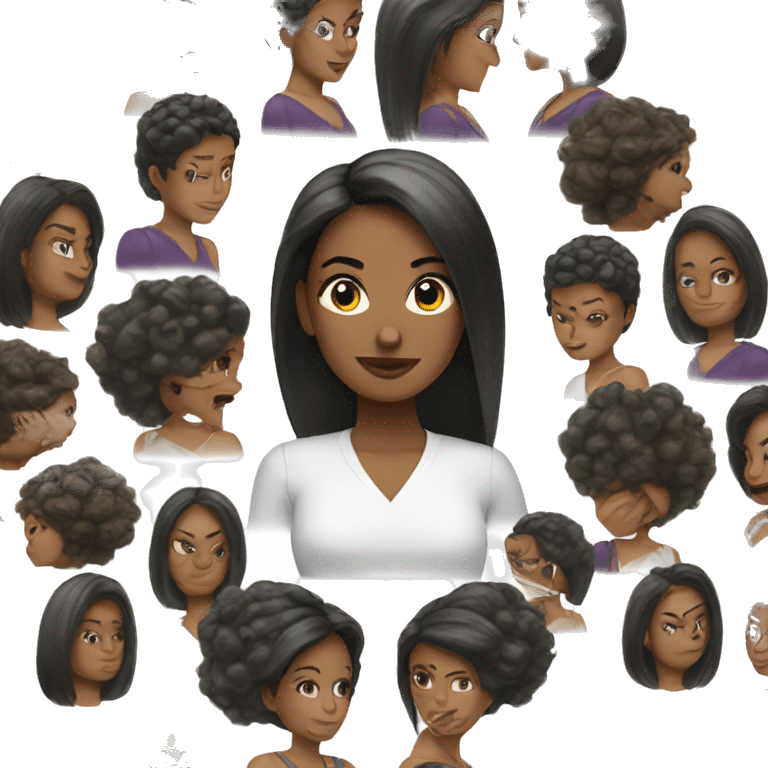 black hair blowout white women  emoji