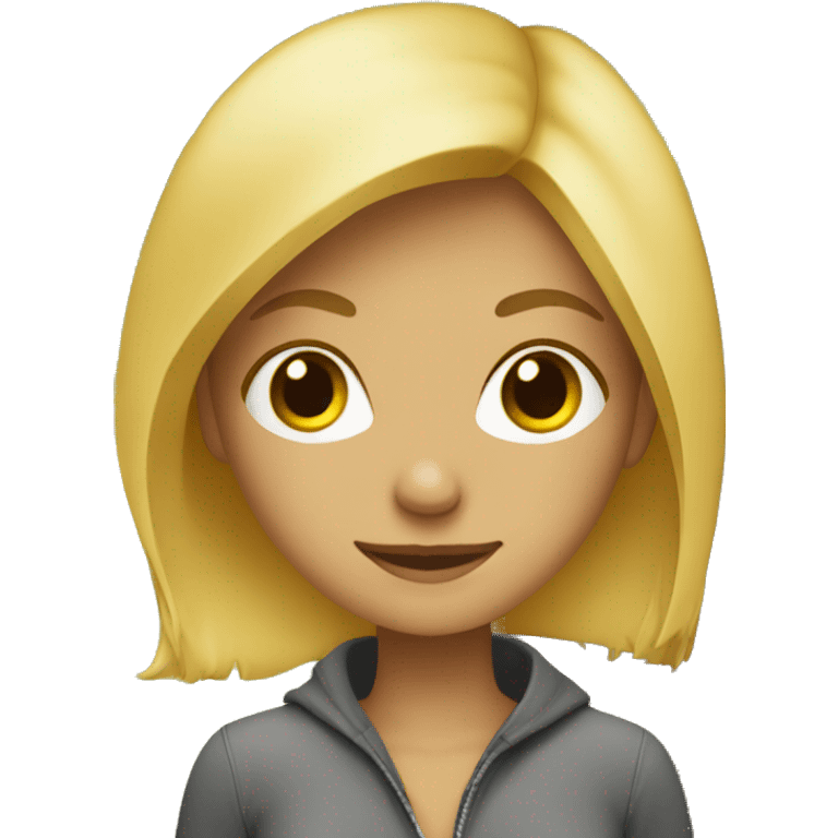 blonde girl by tree emoji