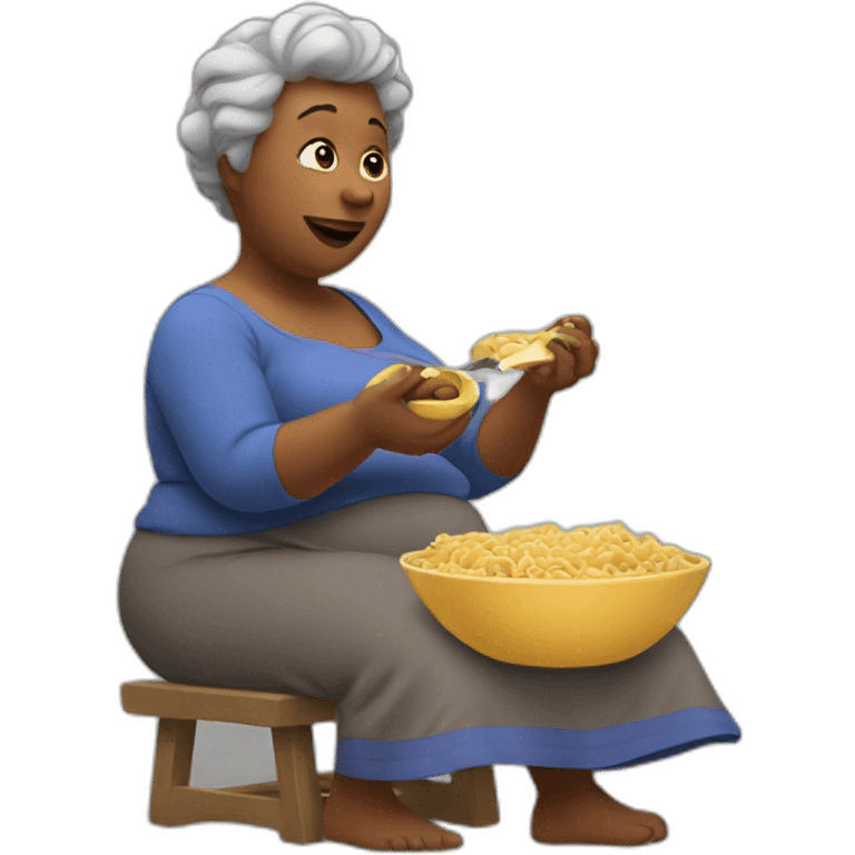 Big momma feeding emoji