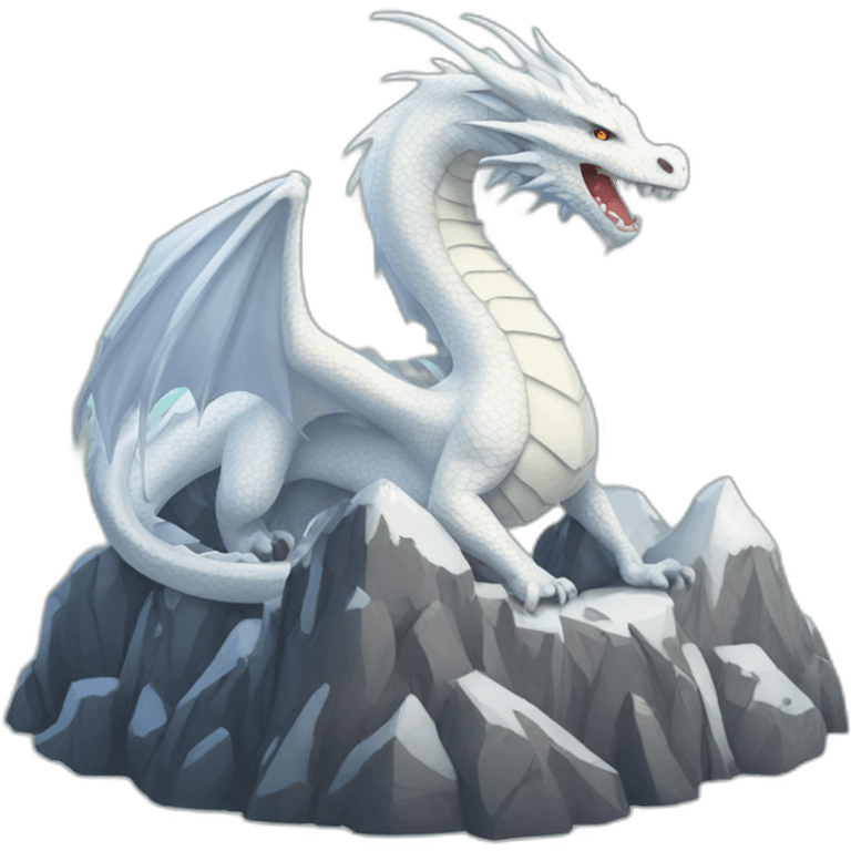 white dragon mountain emoji