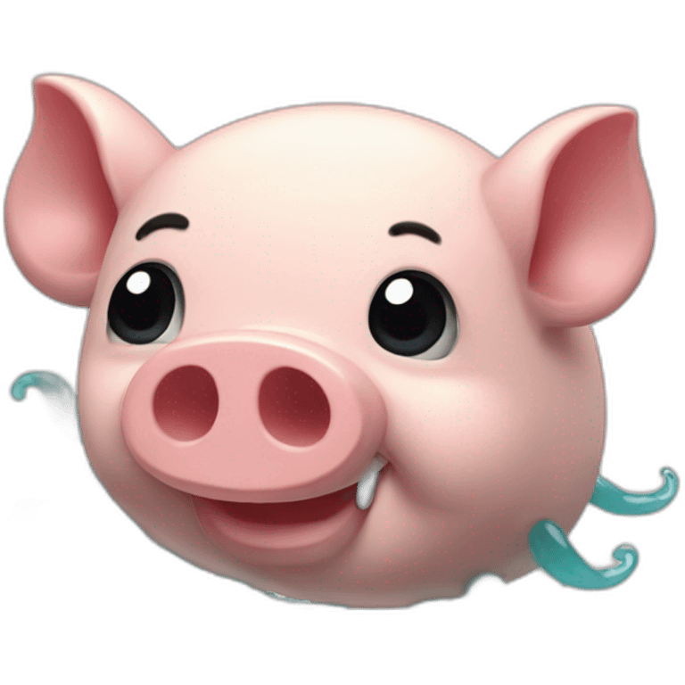 Cochon avec meduse emoji