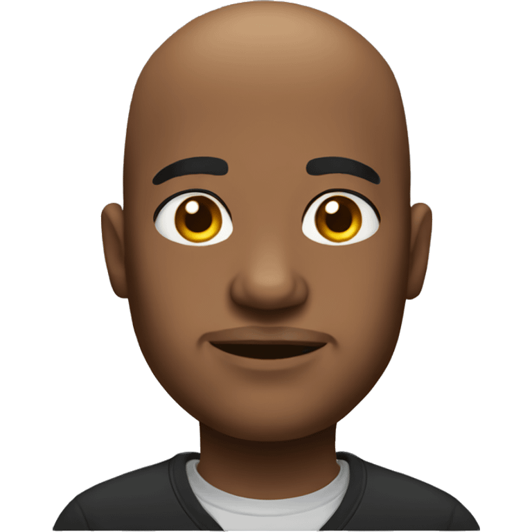 bald black man fat emoji