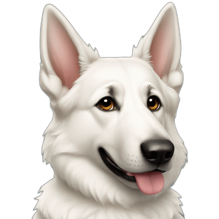 White German shepherd emoji