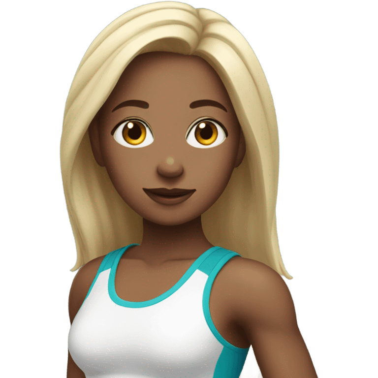 girl in cute athletic outfit emoji