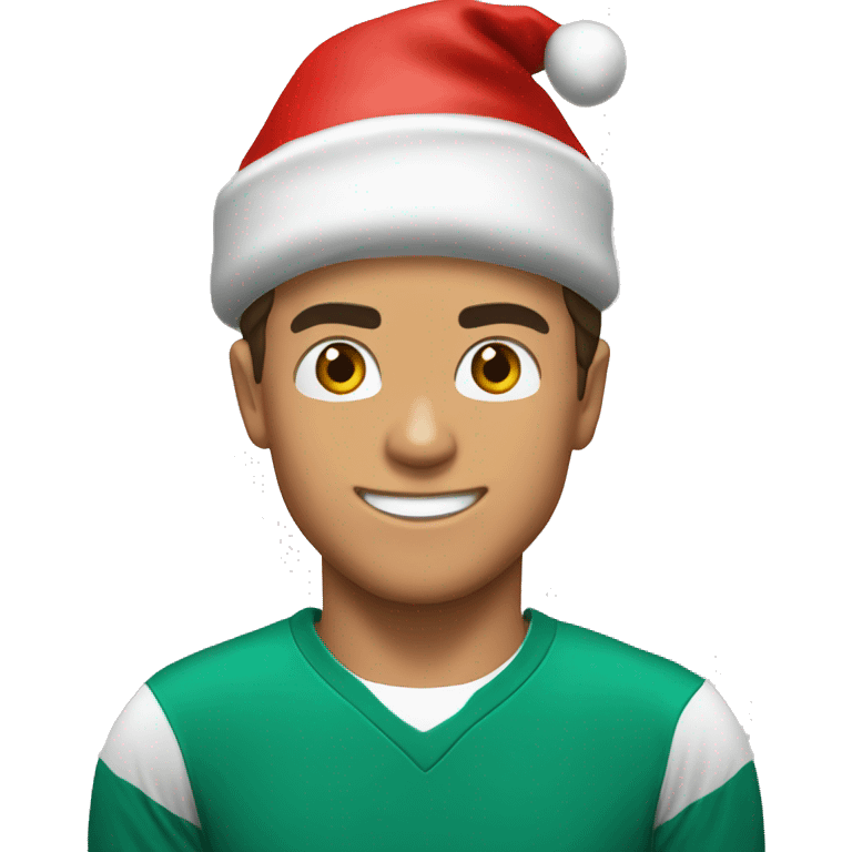 cristiano ronaldo with santa hat emoji