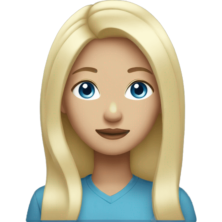 Woman Blonde asian blue eyes  emoji