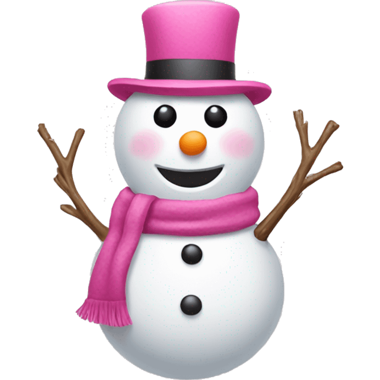 pink snowman  emoji